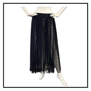 Igor Black Dot Sheer Skirt